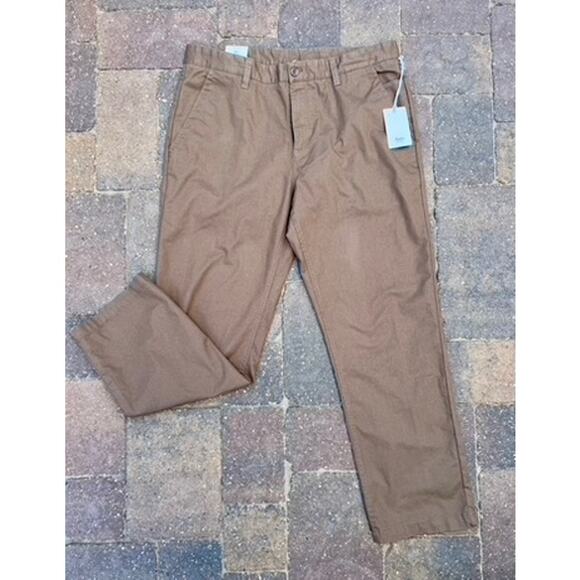 Men's Katin deck herringbone relaxed brown slacks size 38 x32 - Picture 3 of 6